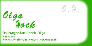 olga hock business card